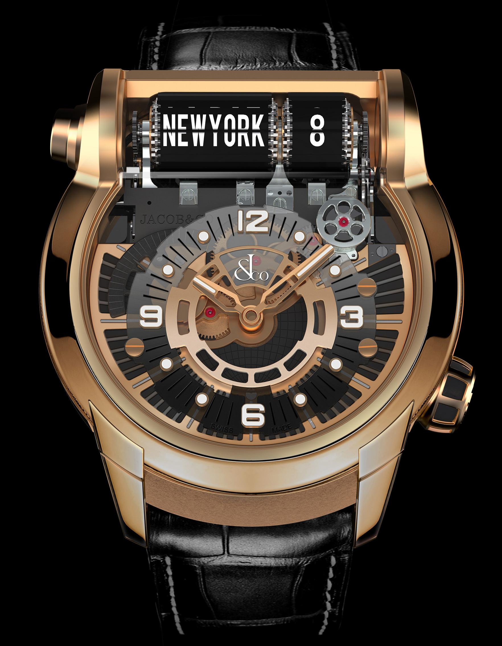 Jacob Co Epic SF24 Second Time Zone watch Presentwatch